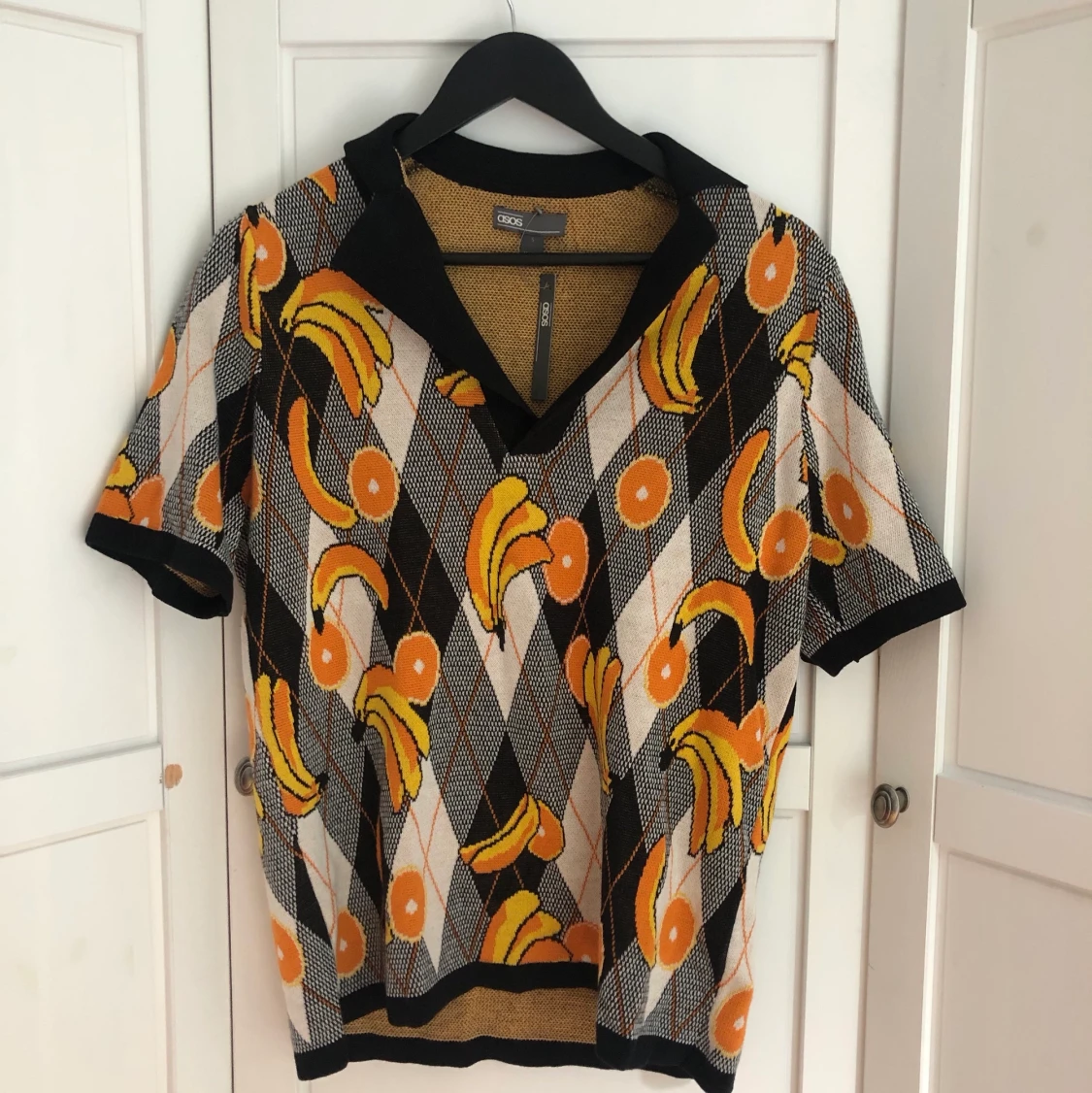 Stickad piké, kortärmad pullover - Asos