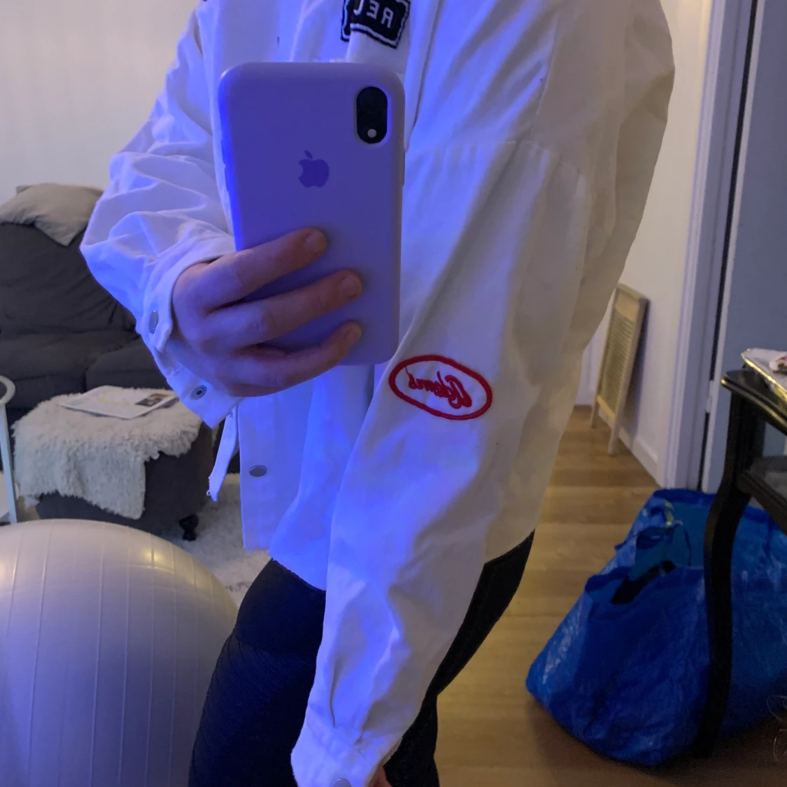 Tunn vit jeansjacka - 91