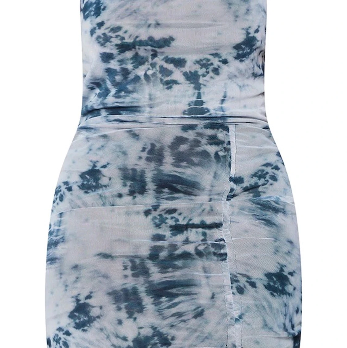 Blå mesh tie dye klänning  - 90