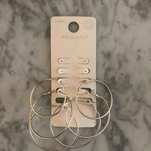  - Silvriga örhängen i olika storlekar.