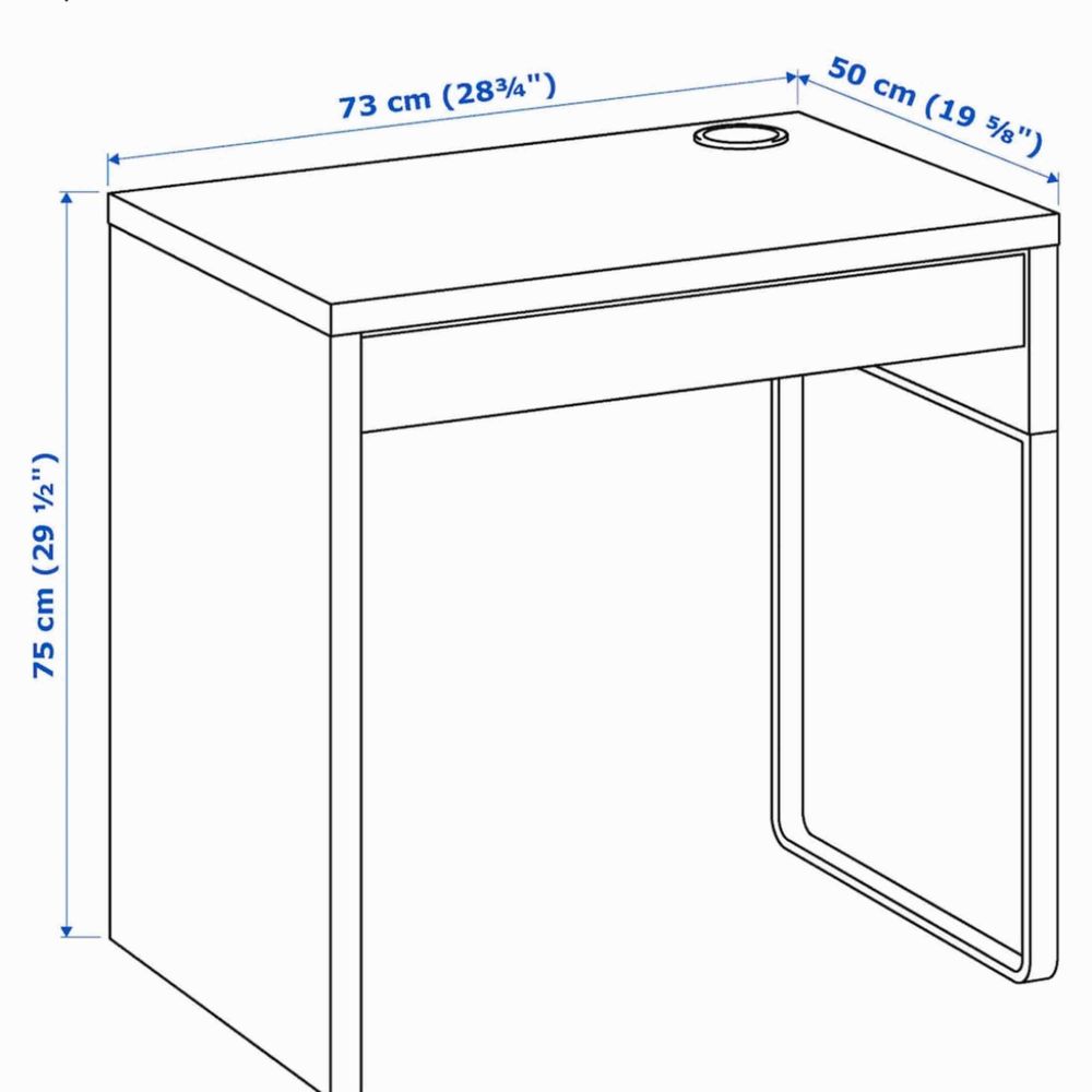micke skrivbord med låda 75x73x50cm | Plick Second Hand