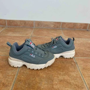  - Fila disruptor gray blue  Höger foten saknar skosnöret, letar fortfarande 🤦🏽‍♀️ Använda några gånger men fortfarande i bra skick Inte tvättande 🙅‍♀️❌