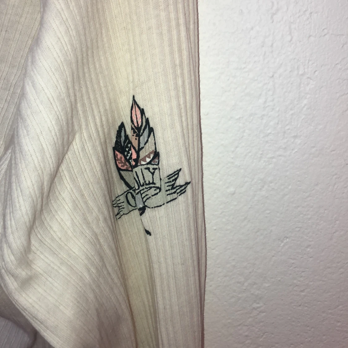 Vit odd Molly långärmad tröja  - 91