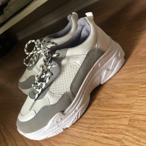  - Chunky sneakers från boohoo. Aldrig använda. Väldigt små i storleken, ungefär som en 36. Kan frakta men köparen står för frakt 