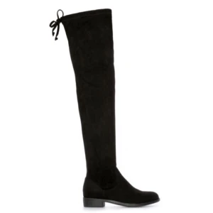  - Overknees stövlar som är i liknande tyg som mocka, använda ungefär 2 gånger så dem är nästan som nya. Har även knytning bak så att man kan knyta så dem inte åker ner och har även en liten dragkedja. Kan frakta men då får du stå för frakten😊