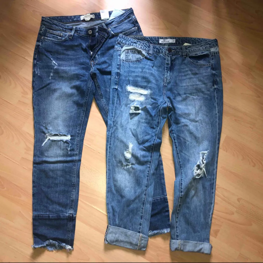  Boyfriend jeans. 70kr styck eller paketpris 120kr 1. Storlek 29, sletna detaljer  2. Storlek 30, med hål . Jeans & Byxor.