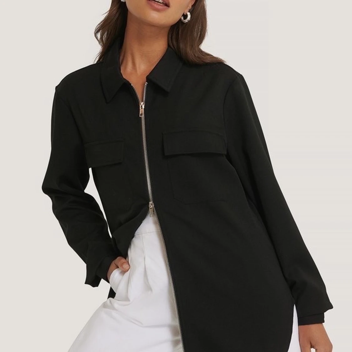 Overshirt zip skjorta nakd 