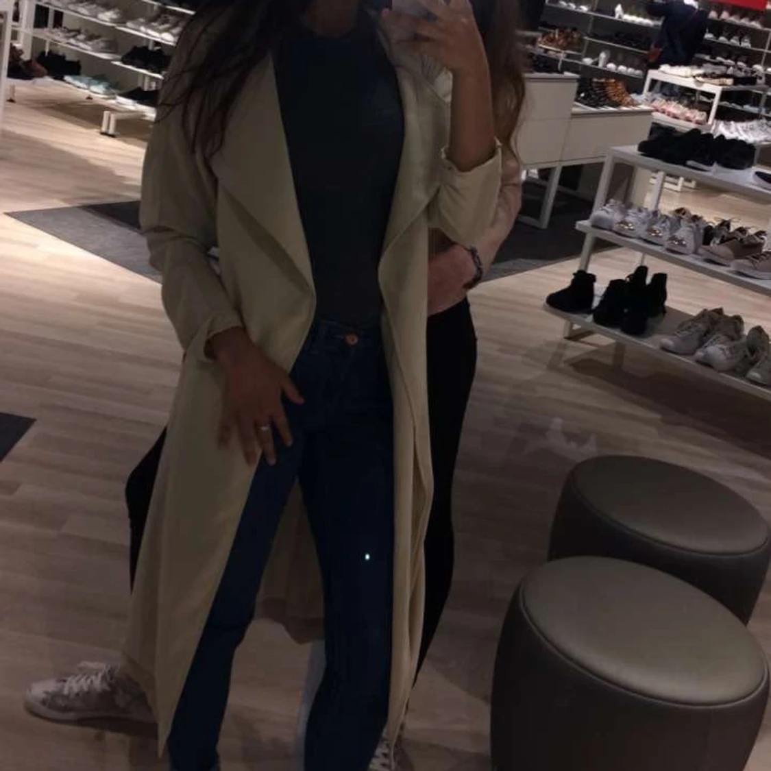 Lång beige kappa  - 91