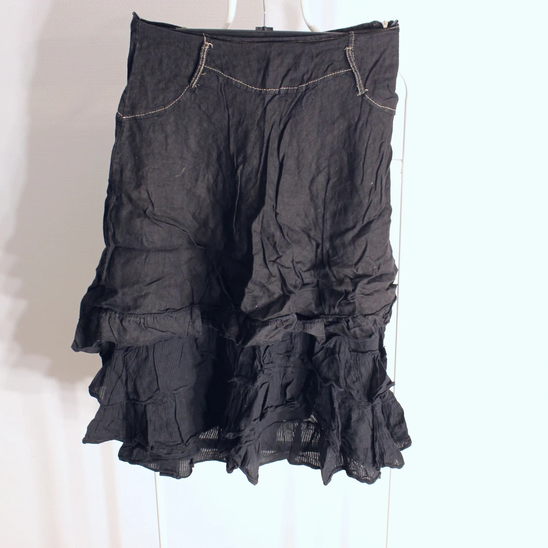 Volang kjol i 100% linne