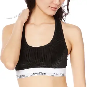 Calvin Klein soft bra in velvety black fabric, size XS. Never used, great condition! Price new 399 SEK.