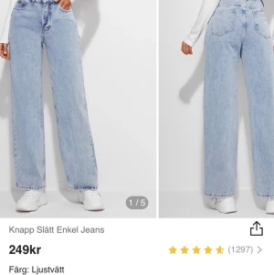 oanvända jeans från Shein - köpt dessa jeans som tyvärr var alldeles för stora för mig. endast testade! storlek XS men passar någon som är cirka 165/170. frakten är inräknat i priset!