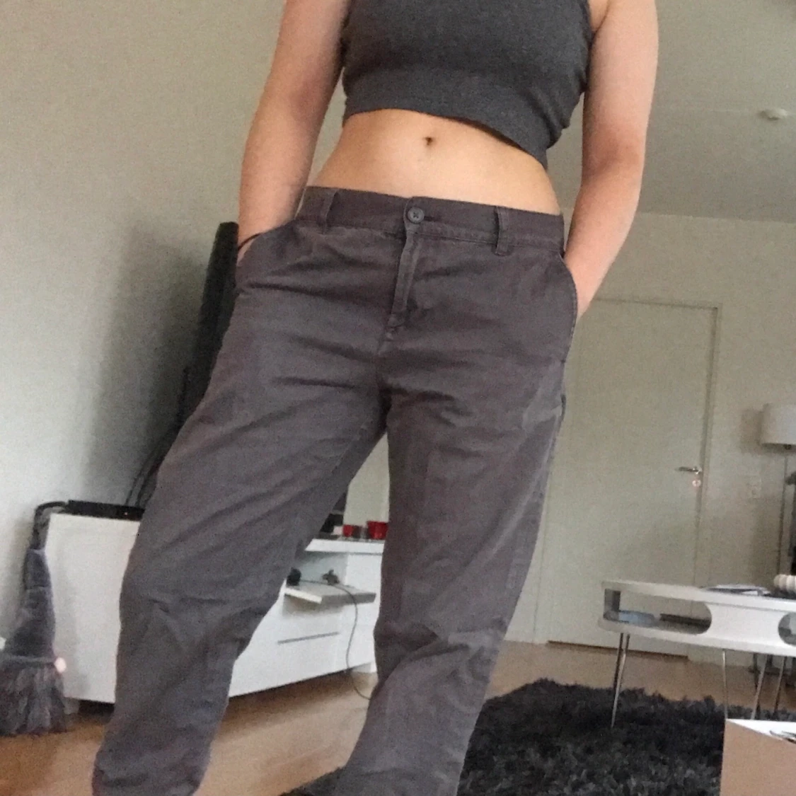 Gråa lounge jeans - 90