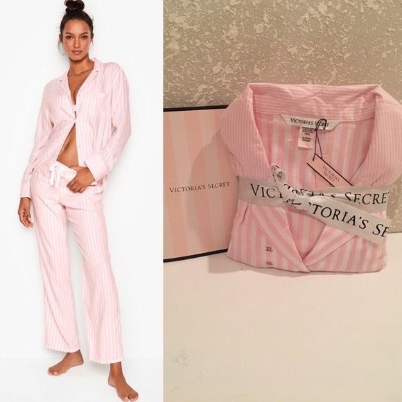 Jättefin pyjamas skjorta från Victorias Secret, behåller byxorna men säljer skjortan eftersom den inte passar mig. Super mjukt och mysigt material! Nypris: $65 för hela setet. Skjortor.