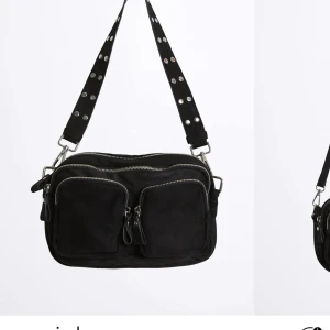 Svart väska - Jag säljer nu min svarta väska från Gina tricot. Den är använd ganska mycket men det finns inga slitningar. Frakten kostar 63kr😊