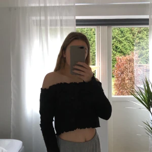 Svart offshoulders tröja från HM - Svart offshoulders tröja från HM i storlek M. Passar alla från XS-M. Fint skick.