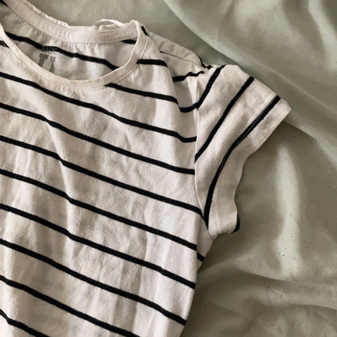 basic svart vit randig t-shirt - 91