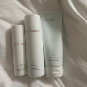 Exuviance kit - Exuviance hudvårdsprodukter, mer än halva kvar. Alla tre har hygieniska munstycken