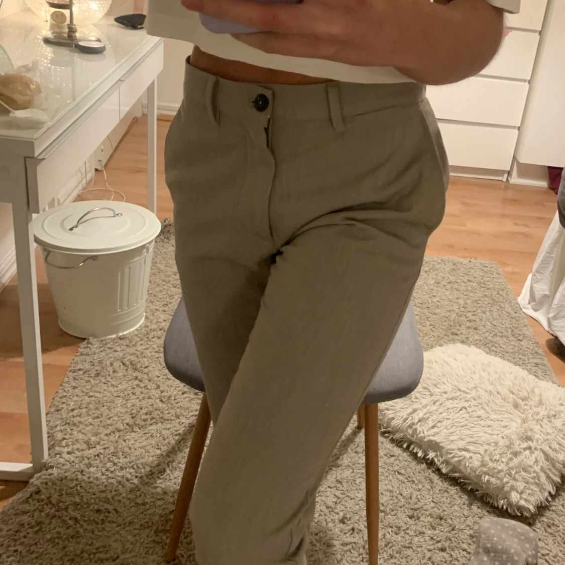 Grå kostymbyxor zara