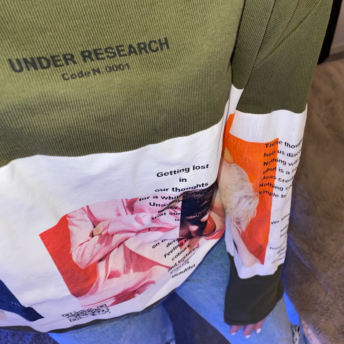 Sweatshirt med tryck - 90