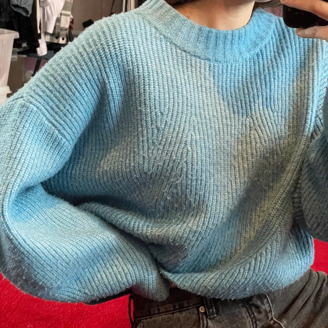 Overaized kroppad stickad tröja