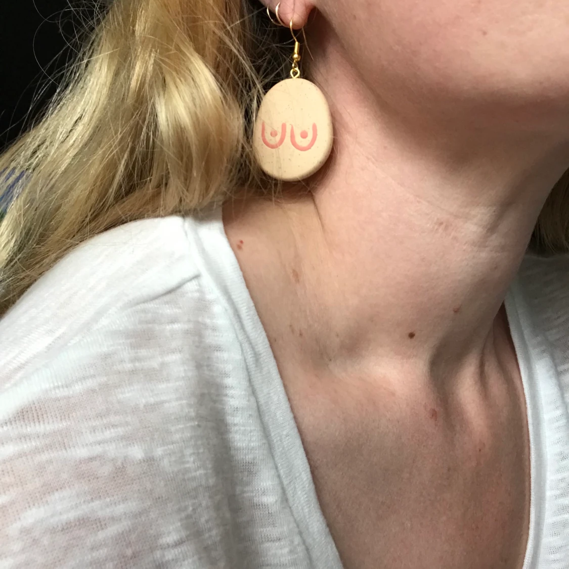 Handgjorda örhängen i lera, FRI FRAKT!  - 90