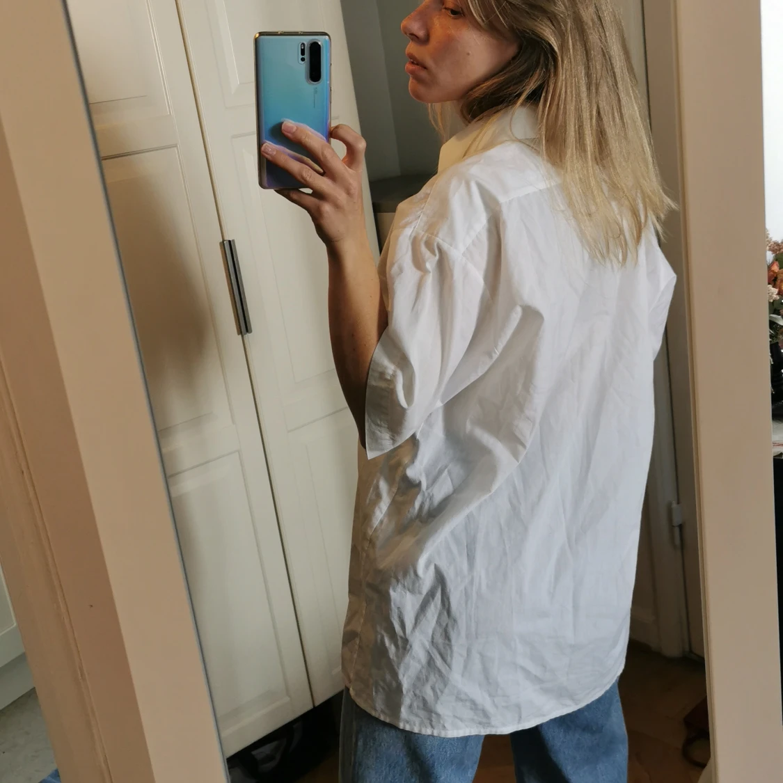 Oversized vit skjorta  - 91