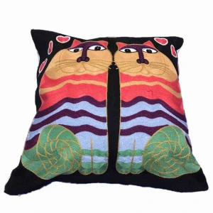  - Cushion cover   New item   Size 17”x17” 100% cotton embroidered  Closure: Zipper Shape: Square  Hand  Washed  Price is 80kr /each pair  150kr  2 item  50kr 📦✈️ from Bangkok registermail  