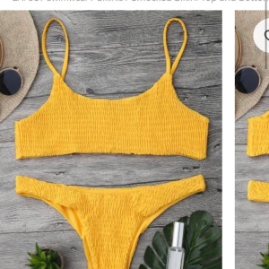 Gul bikini från zaful - Nyskick, lapp sitter kvar. Stl M men lite mindre i storleken så jag skulle säga s ungefär