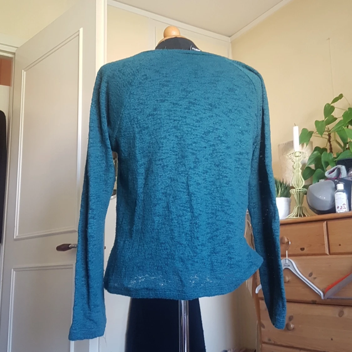 Turkos/blågrön stickad tröja säljes - 90