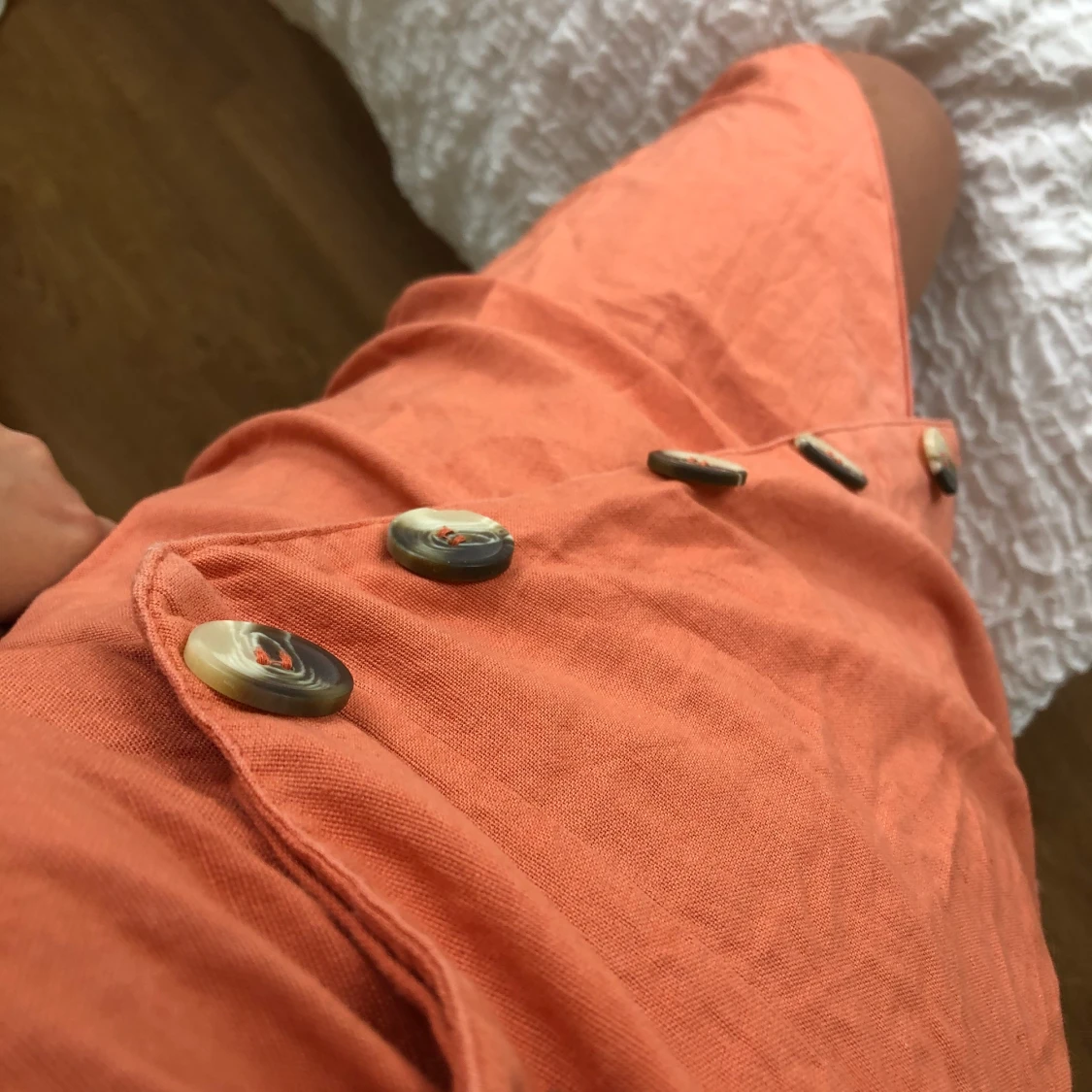 Korall linneklänning