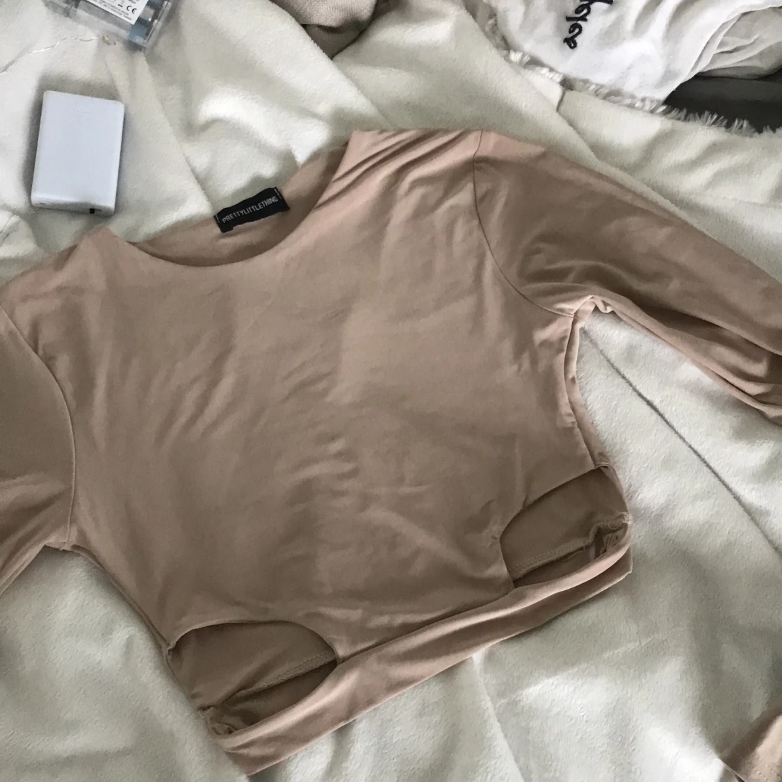 Beige croppad tröja - 91