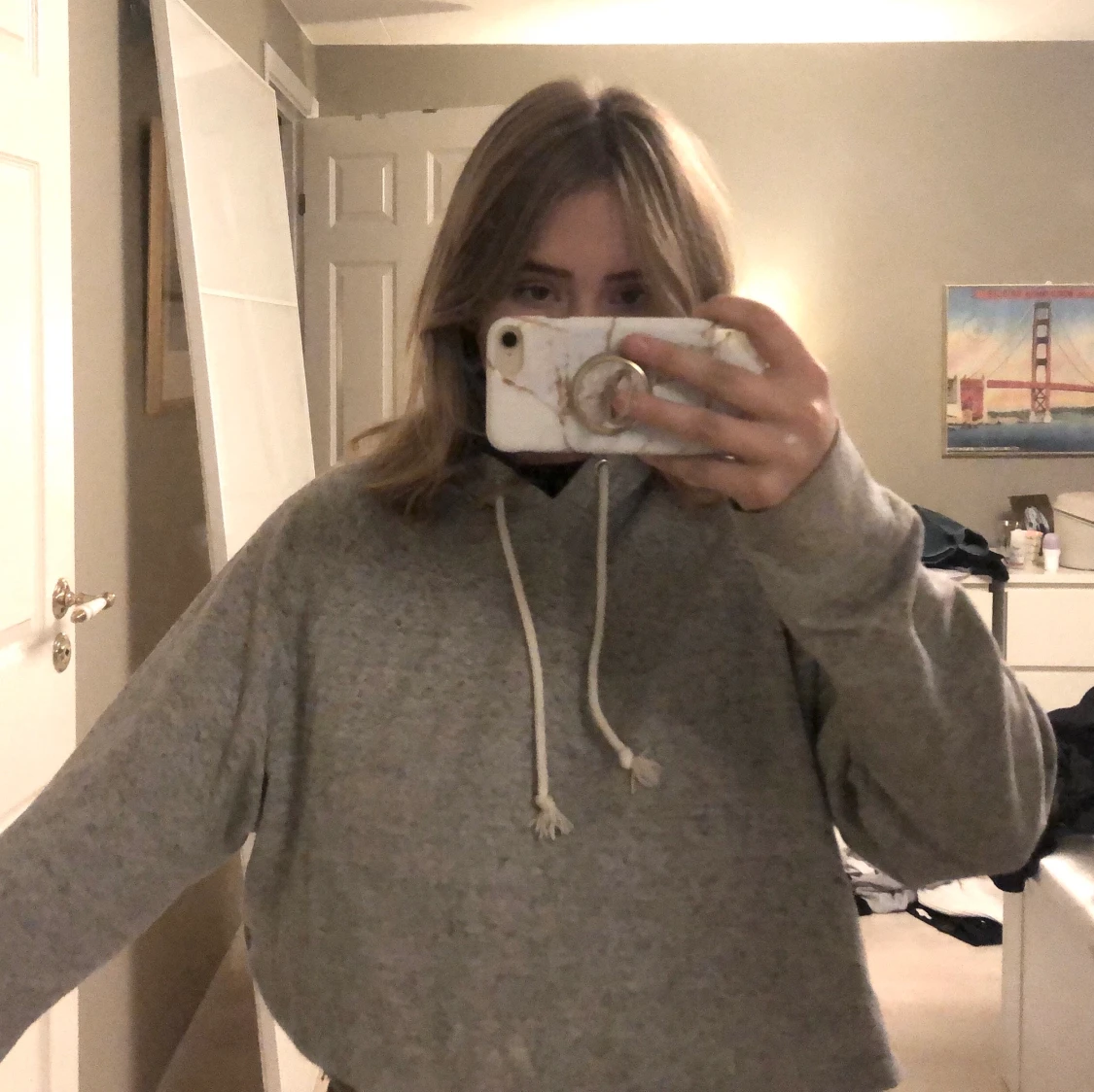 Grå hoodie från hm