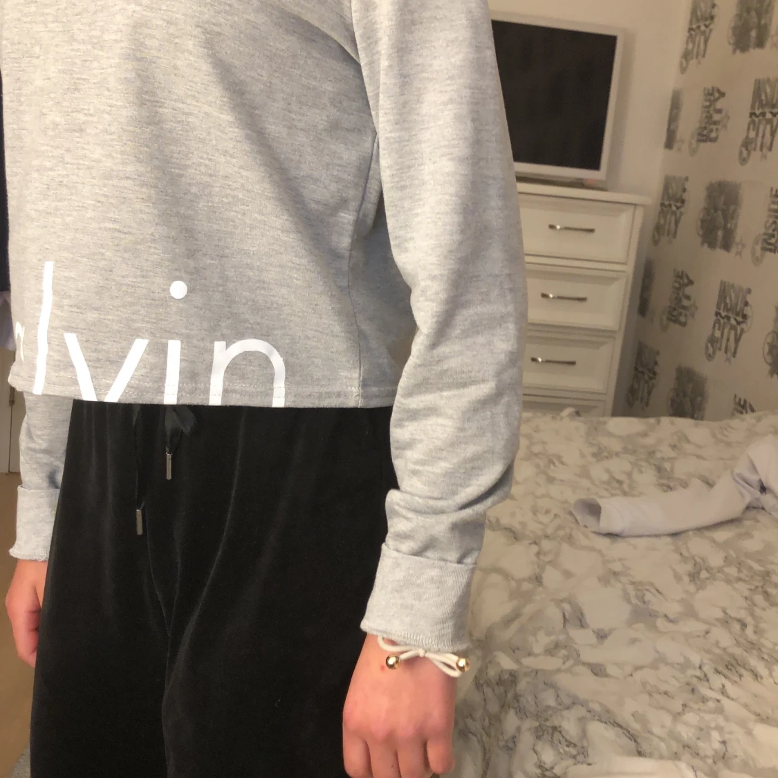 Grå Calvin Klein långermad tröja - 91