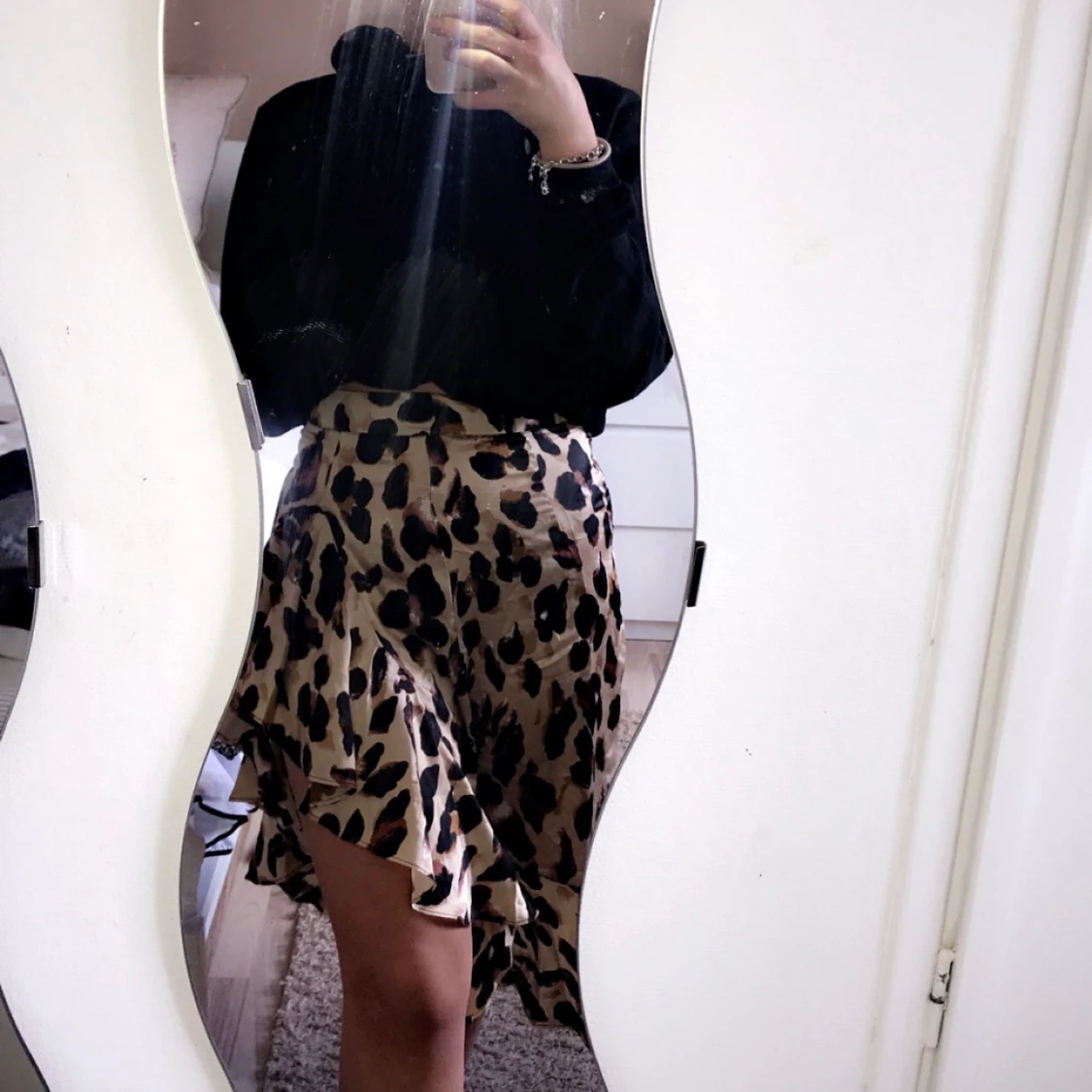 Leopard kjol storlek xs