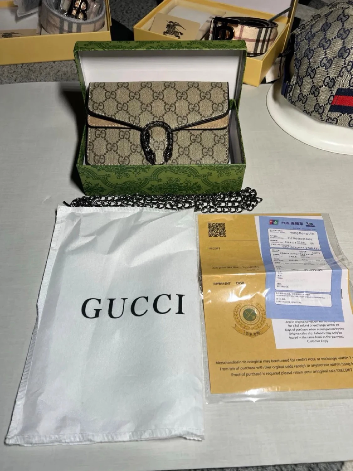 Gucci Dionysus GG kuvertväska beige