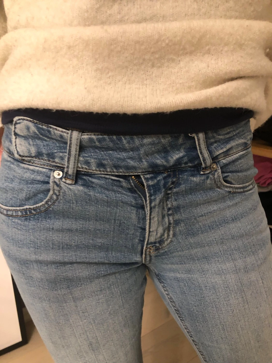 Ljusblå bootcut jeans - 3