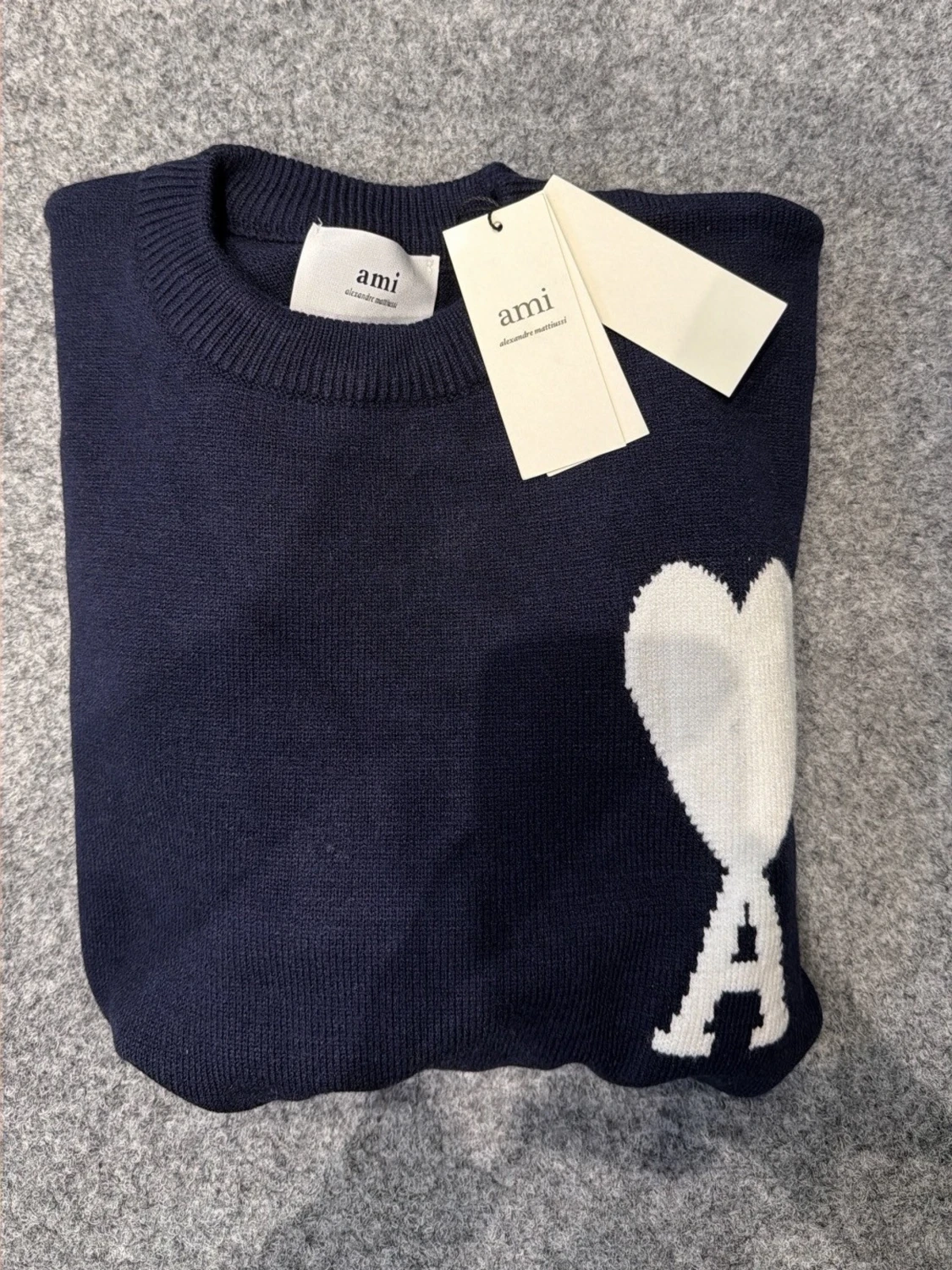 AMI Navy blue knit sweater - 2