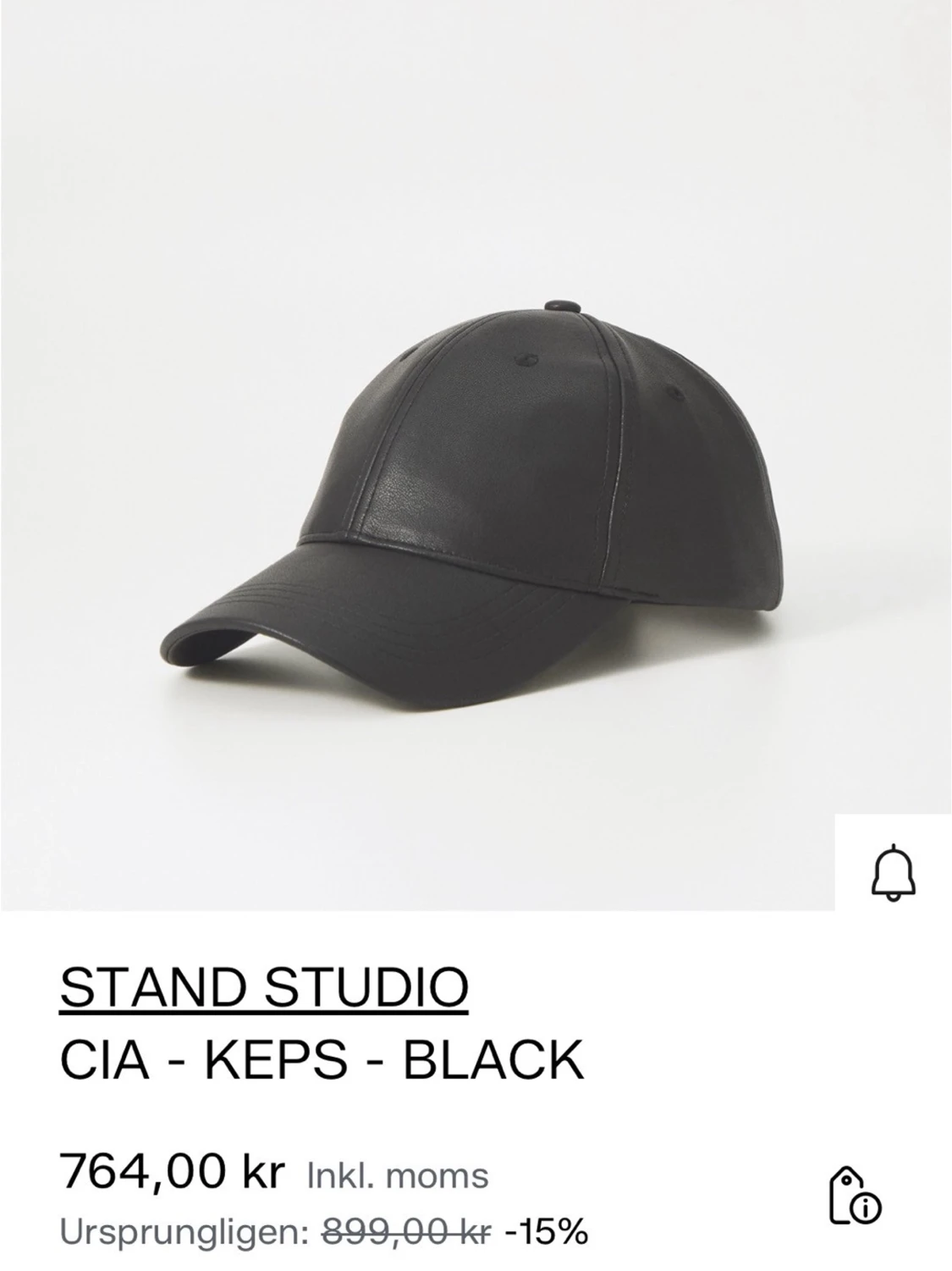 Svart keps i läder - 6