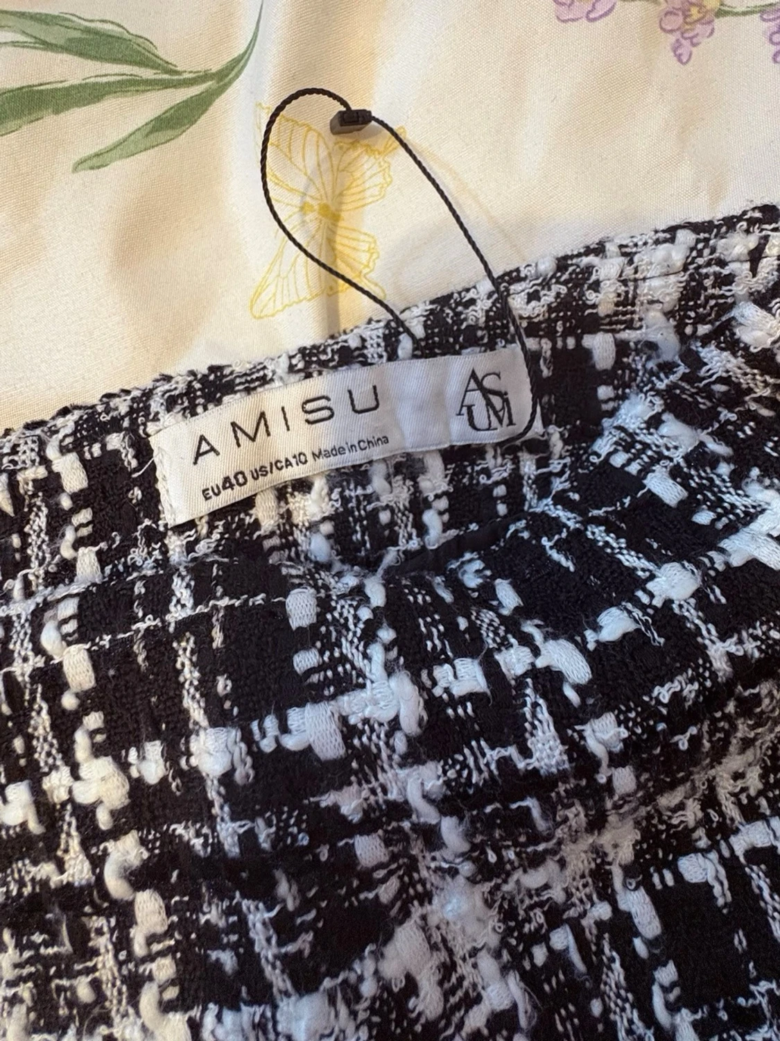 Svartvit rutig kortkjol - 3