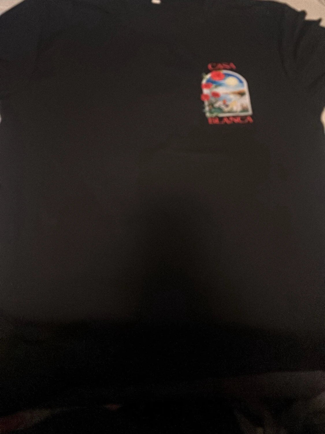 Svart Casa Blanca t-shirt med tryck - 1