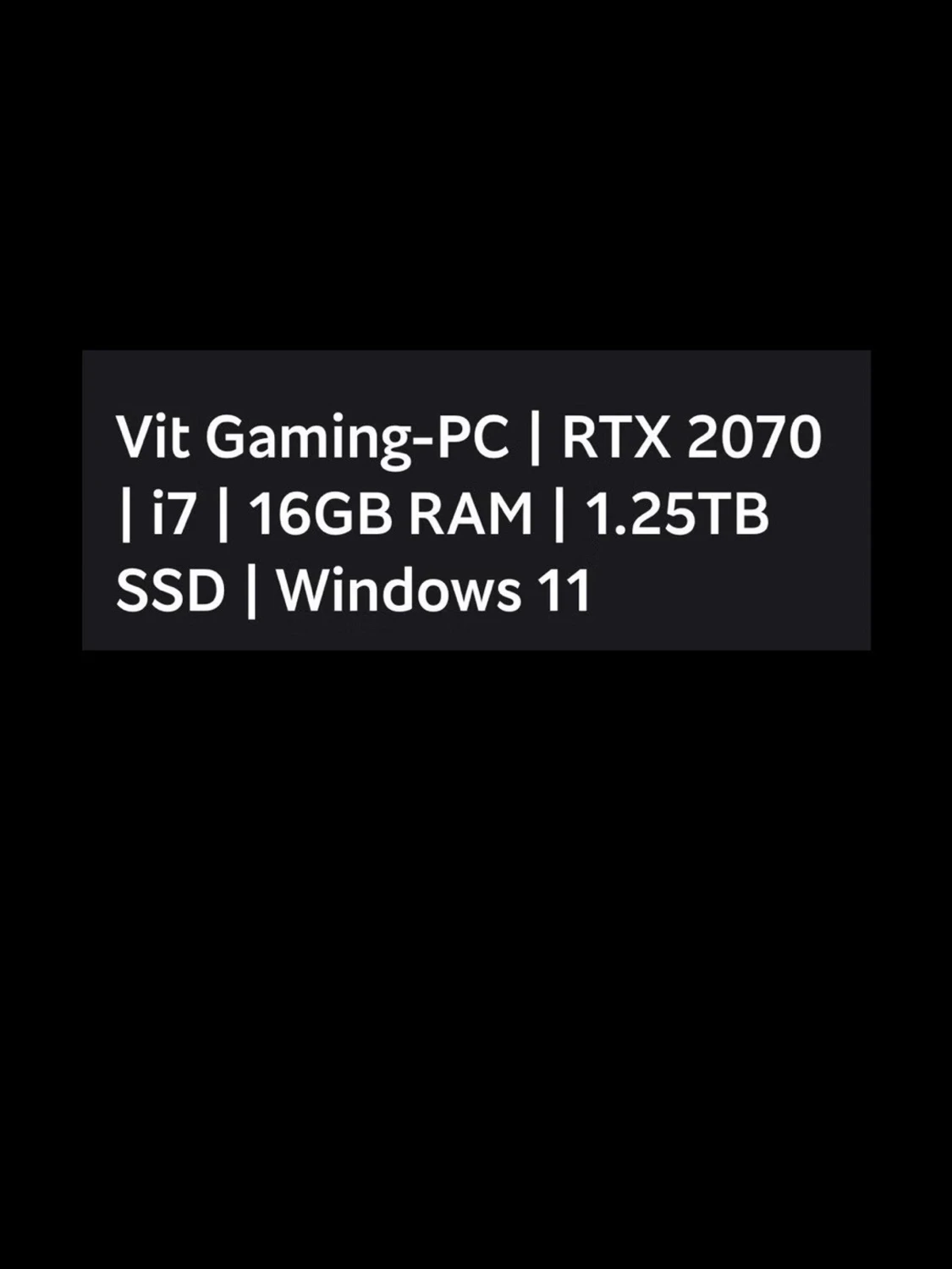 Vit gamingdator med RTX 2070 - 1