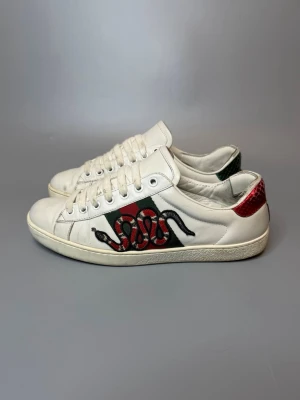 Gucci Skor - ‼️VI TAR EJ BYTEN‼️ Gucci Ace sneakers | Skick: 7.5/10 | Storlek 5.5 UK motsvarar EU 40.5-41 | ingår enbart skorna vid köp! | Fraktar inom 24H efter köp på köparens bekostnad 📦💨 | Hör av dig vid minsta fråga eller fundering 💭 