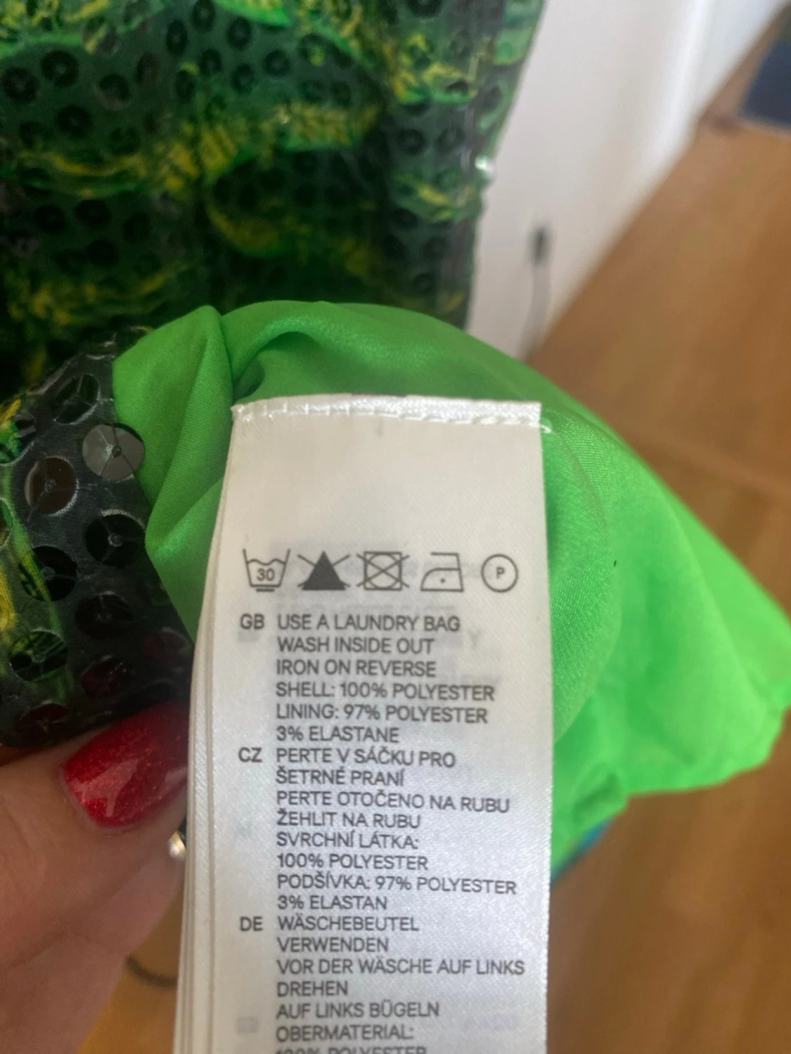 Versace for H&M grön leopardklänning 36/S ny med klädpåse - 3