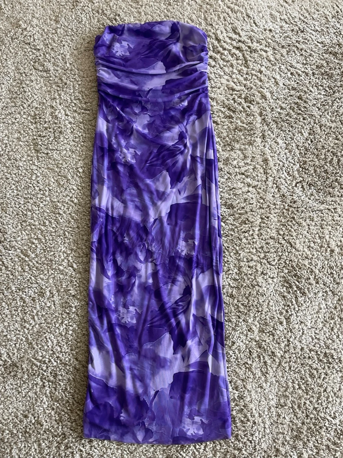 Lila klänning stretch storlek M/L oanvänd  - 4