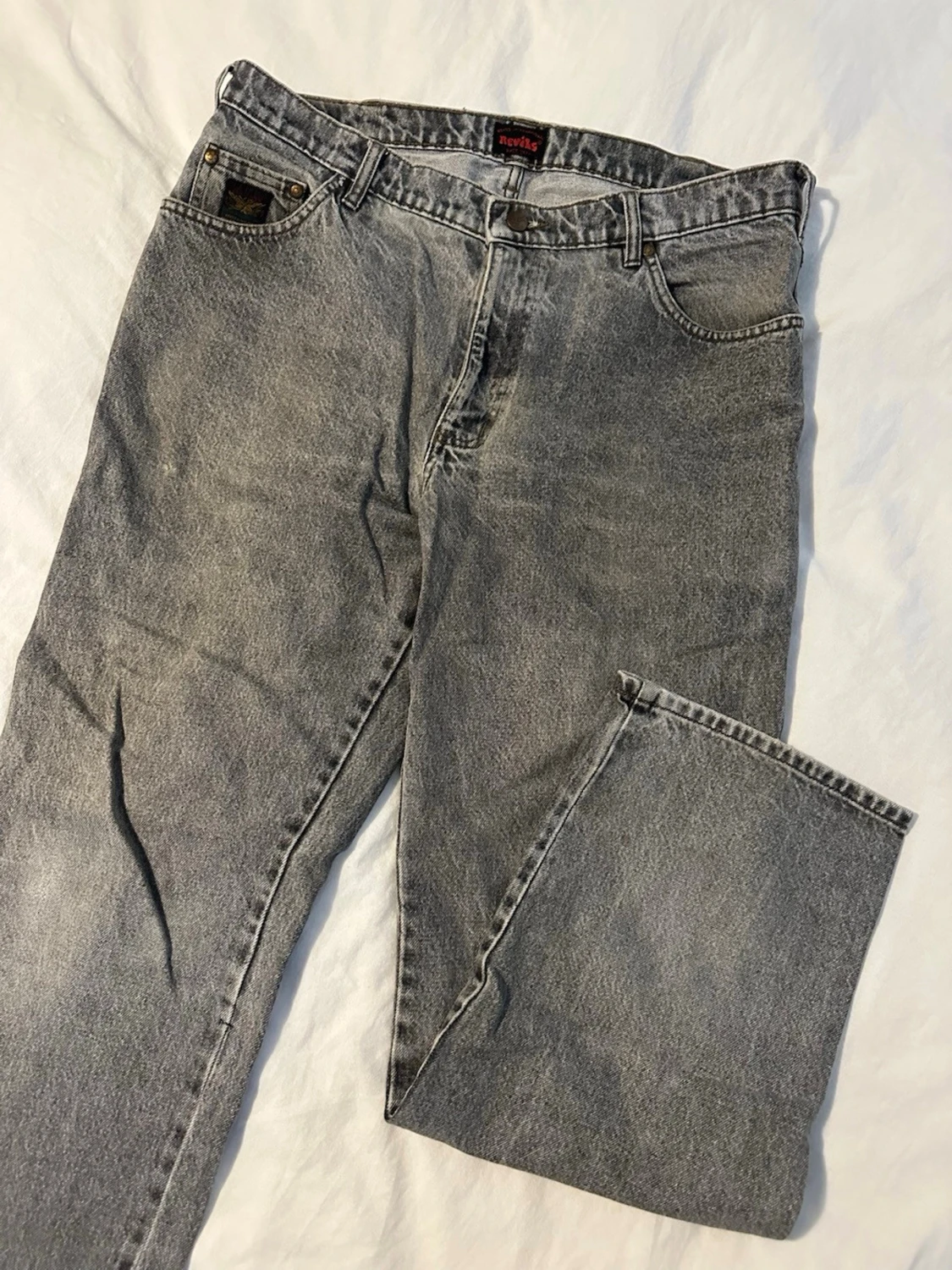 Grå jeans straight fit
