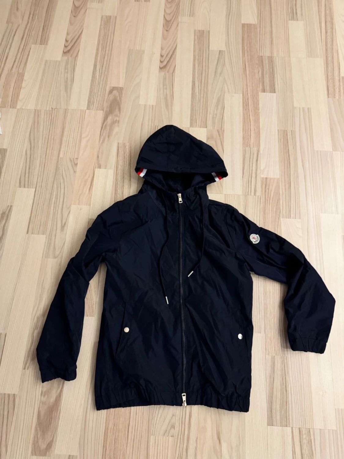 Moncler navy windbreaker 