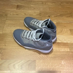 Jordan 11 Cool Grey - Säljer nu mina J11 Cool Grey för att ja har tröttnat på de. De är använda men har rengjort dem så dem ser typ helt nya ut . Riktigt sköna skor , boxen kommer mer men den är skadad .Skick: 8/10 Storlek: 44. 