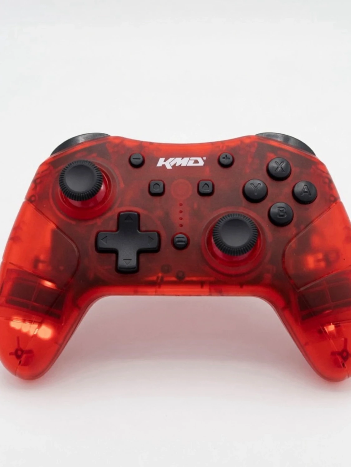 Röd transparent KMD spelkontroll till Nintendo switch