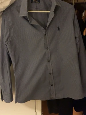 Blå rutig skjorta från Polo Ralph Lauren - Klassisk blå rutig skjorta från Polo Ralph Lauren med mörka knappar och broderad logga på bröstet. Skjortan har lång ärm, normal passform och är tillverkad i mjuk bomull. Perfekt för en clean och stilren look.