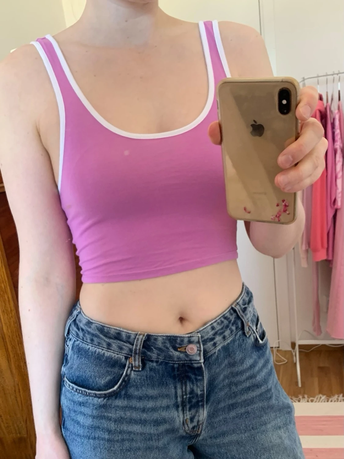 Ljuslila croppad linnetopp Monki - 2